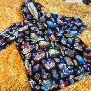 Crystal print hoodie